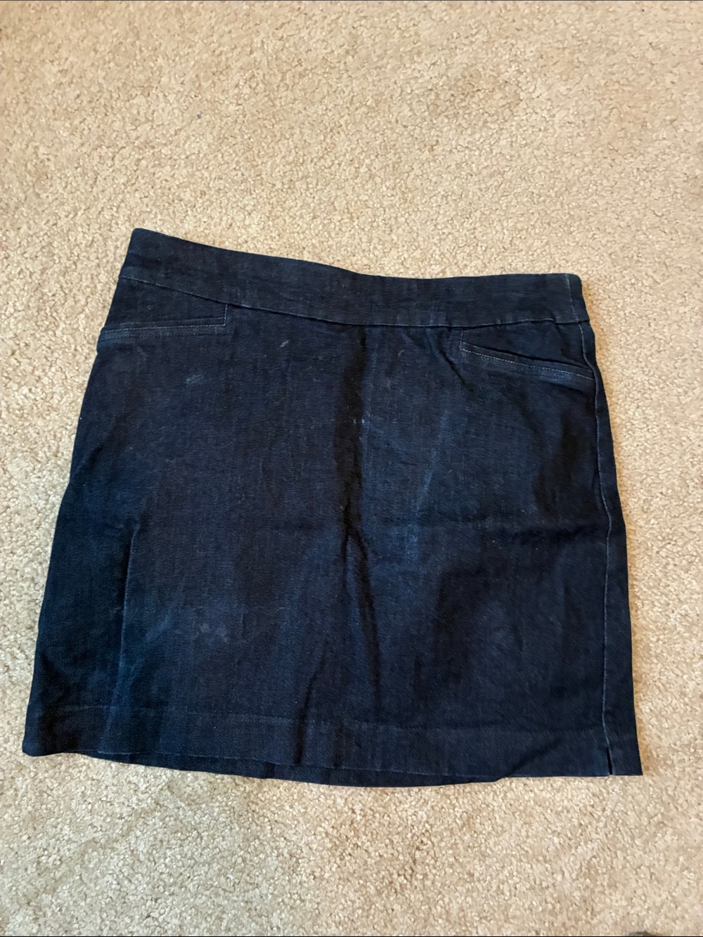 croft & barrow Dark Navy Denim Mini Skirt